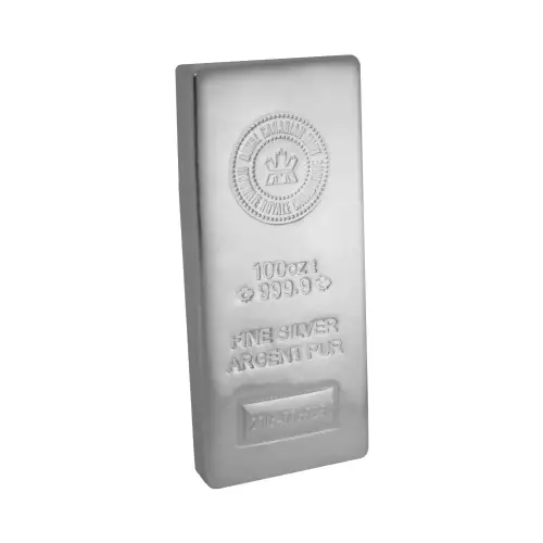 100oz Royal Canadian Mint (RCM) Silver Bar