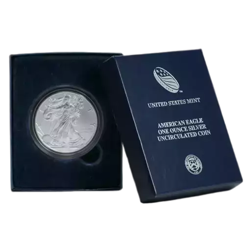 1oz Silver Eagle  Burnished- with Original Govt Packaging