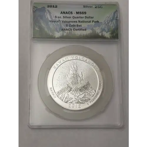2012 5 oz Silver America the Beautiful Hawaii Volcanoes National Park