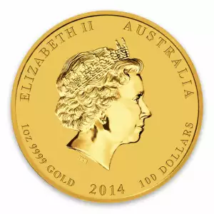 2014 1oz Australian Perth Mint Gold Lunar II: Year of the Horse (2)