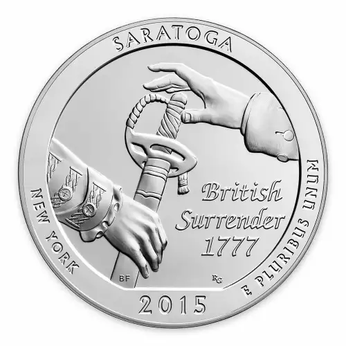 2015 5 oz Silver  America the Beautiful Saratoga National Park (2)