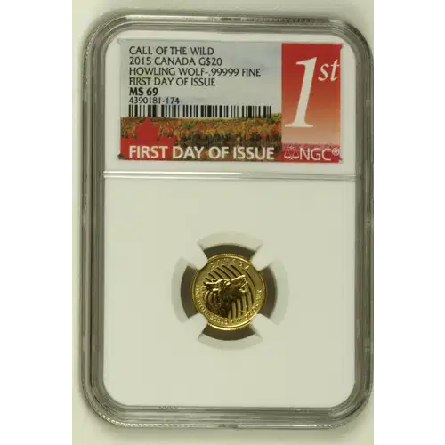 2015 HOWLING WOLF-.99999 FINE FIRST DAY OF ISSUE CALL OF THE WILD (2)