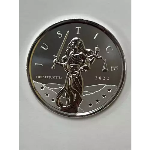 2022 1oz Gibraltar Silver 1 Pound Justice Coin