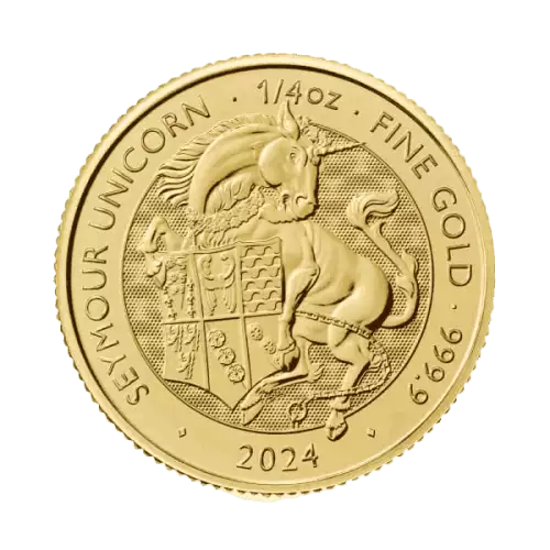 2024 1/4oz British The Royal Tudor Beasts - Gold Seymour Unicorn (2)