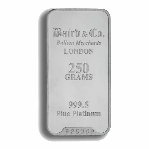 250g Baird & Co Platinum Minted Bar (2)