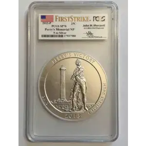 2013-P 25C Perry's Memorial NP 5 oz Silver - First Strike Mercanti Signature