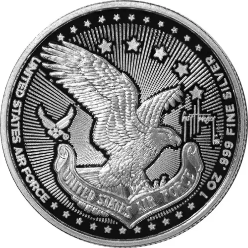 US Air Force F-15 Fighter Jet & Guy Harvey 1 oz Silver Round (.999 Pure) (2)